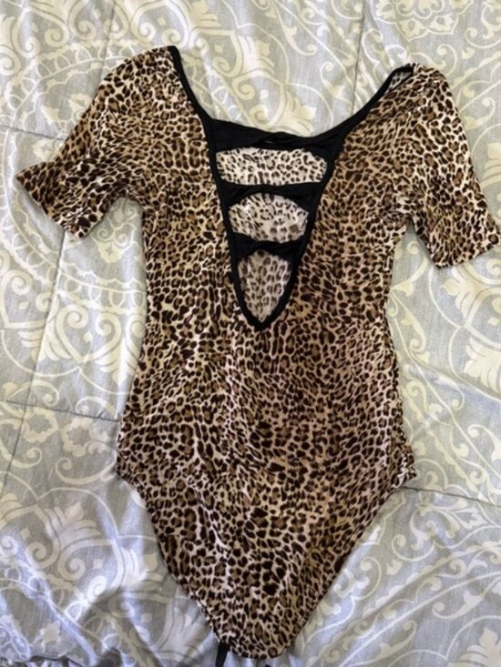 Leopard Print One Piece - Picture 1 of 6
